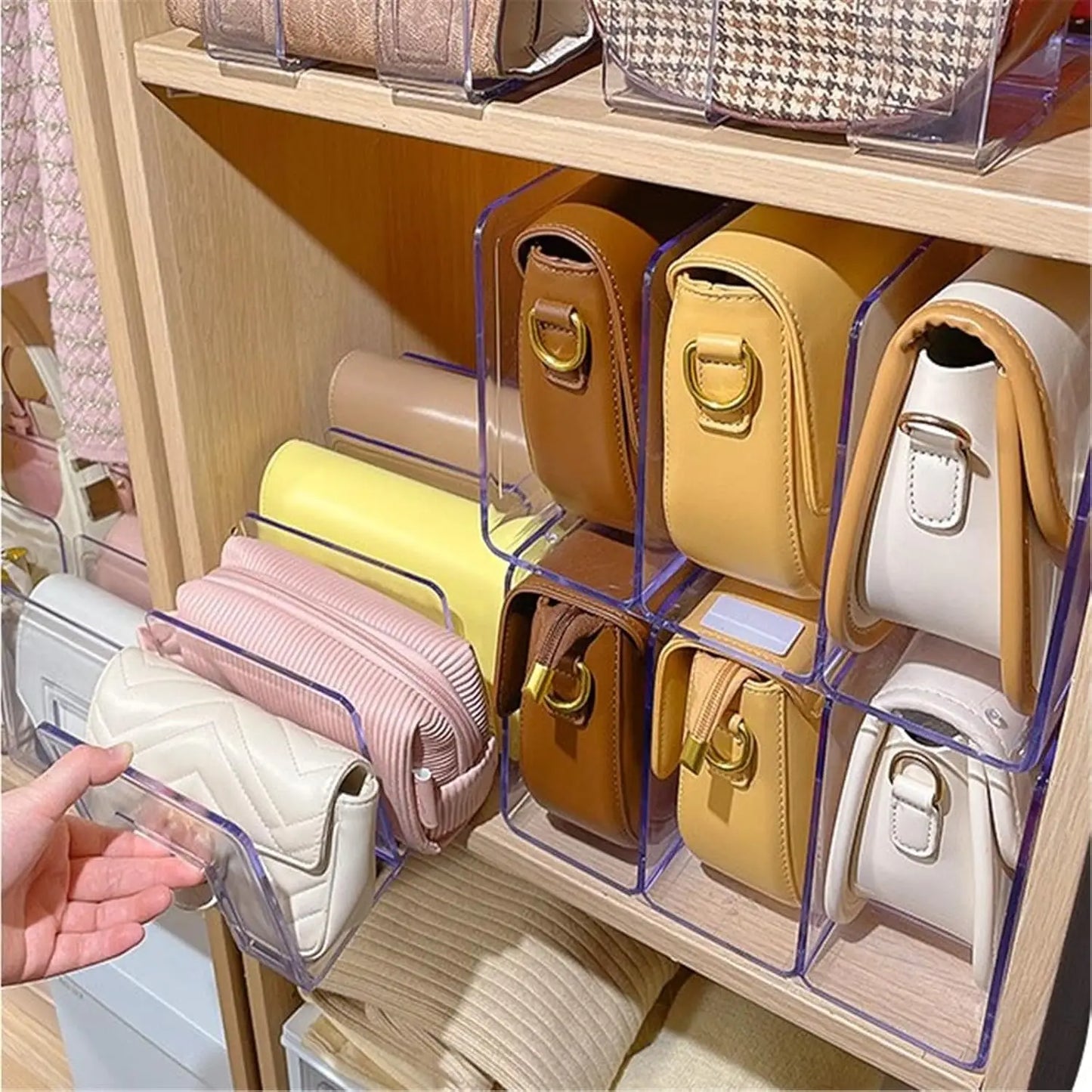 Clear Acrylic File & Handbag Organizer Set