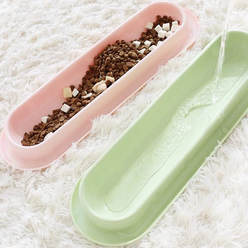 Long Multi-Cat Food Bowl with Anti-Ant Design