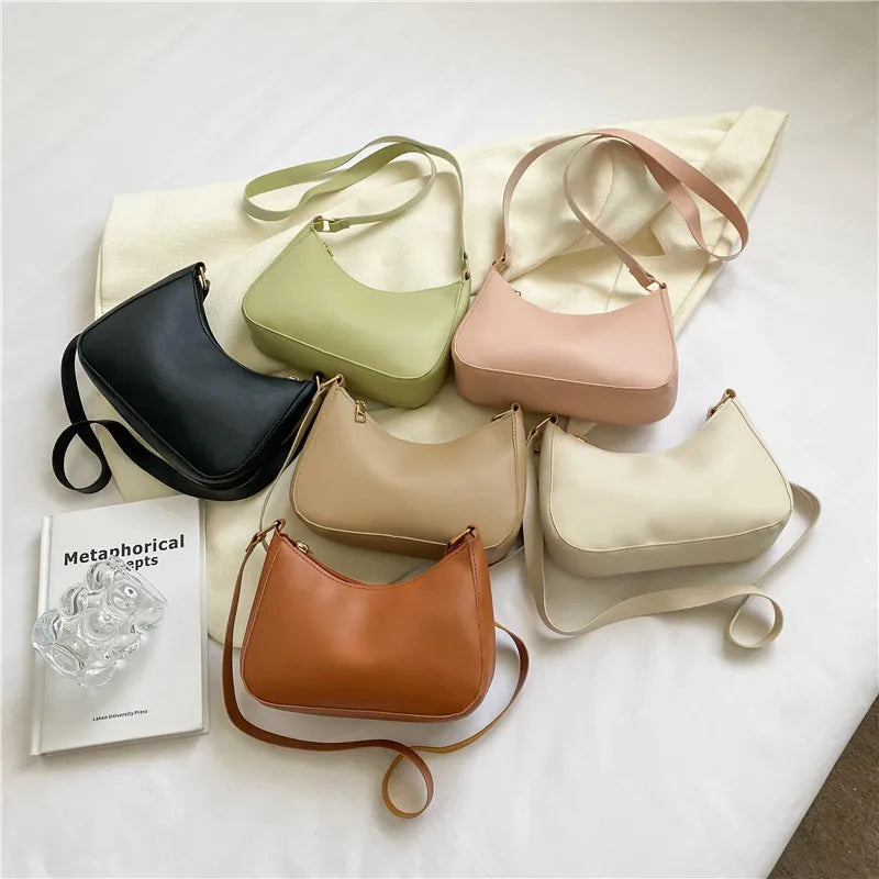 Women’s Minimalist Crescent Crossbody Handbag