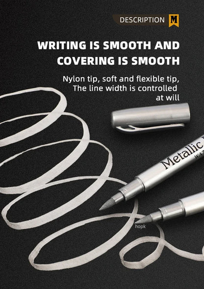 Metallic Brush Art Marker Set