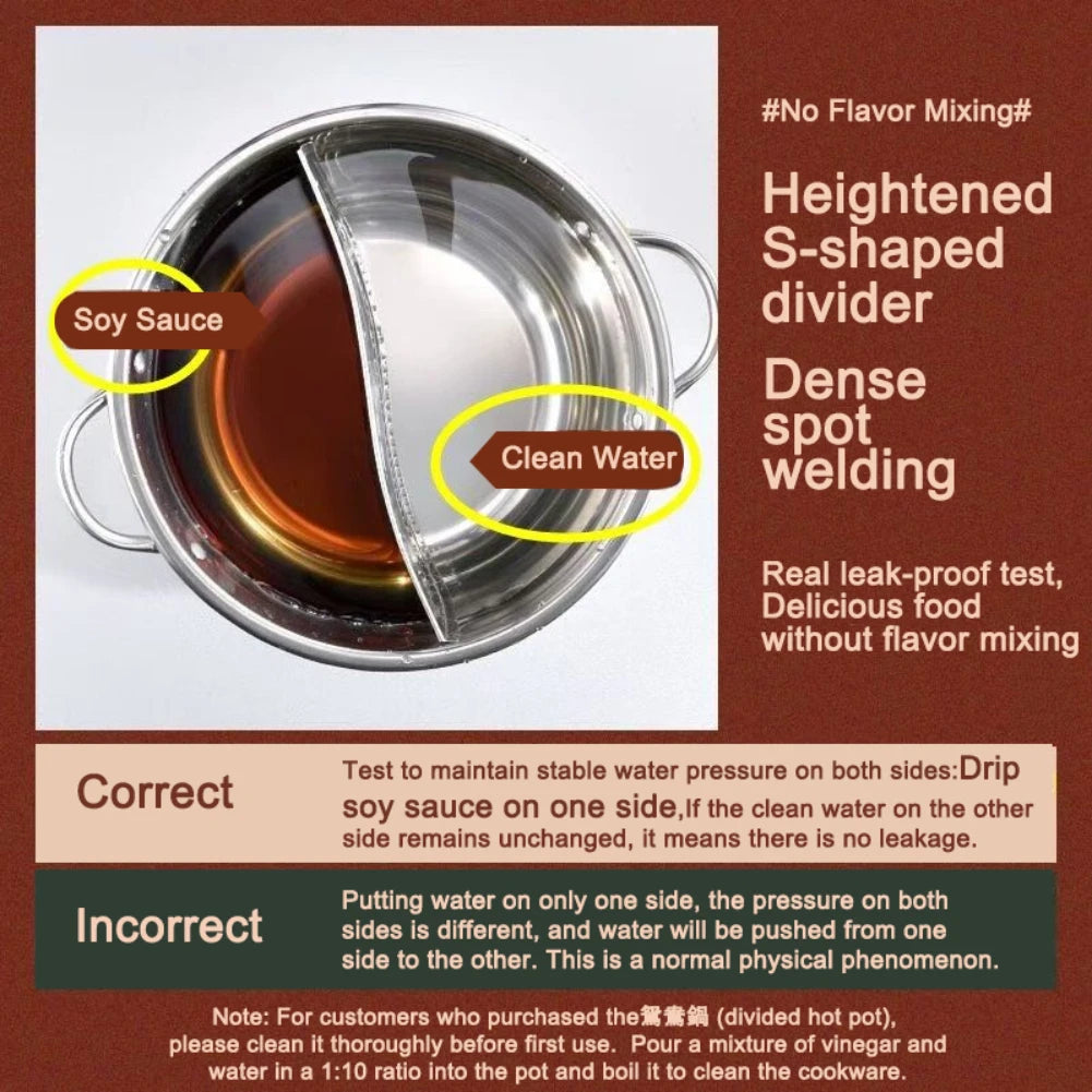 Stainless Steel Twin Divided Hot Pot
