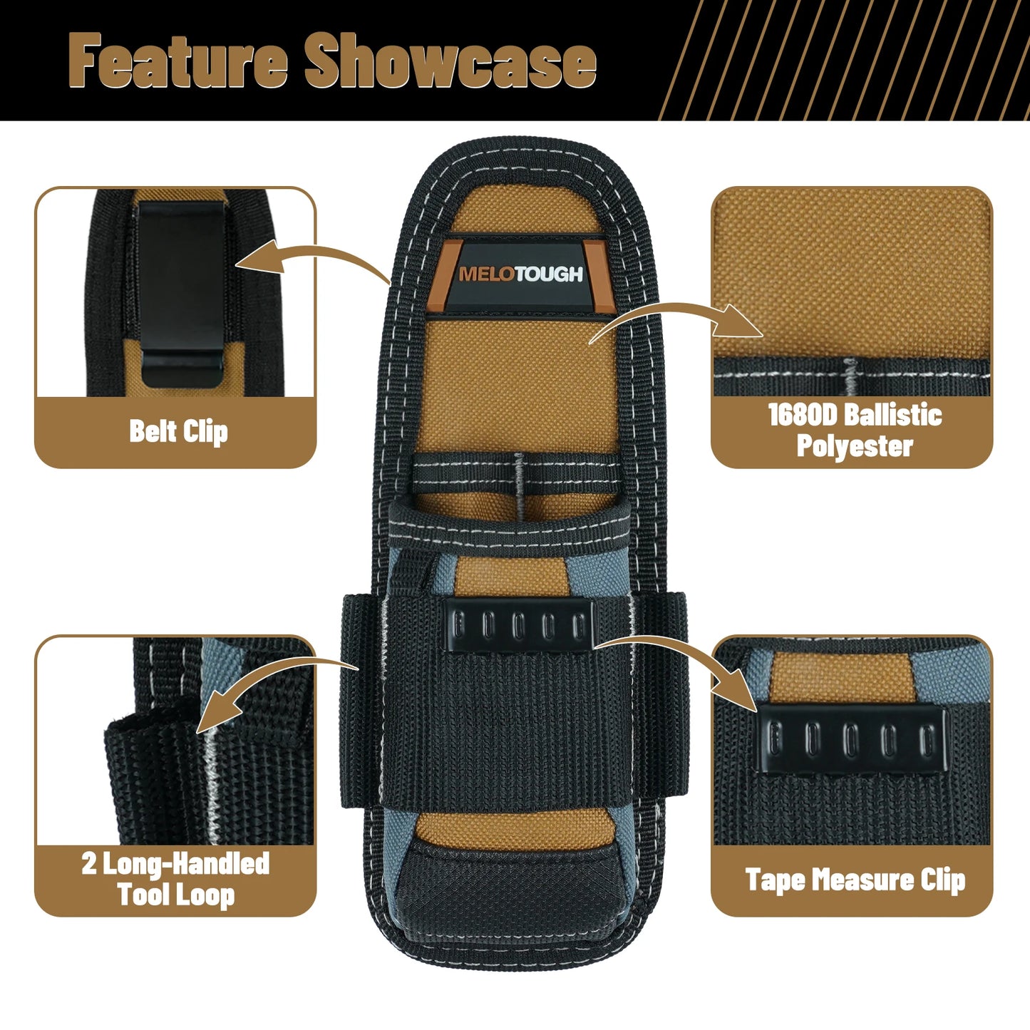 6-Pocket Clip-On Tool Pouch
