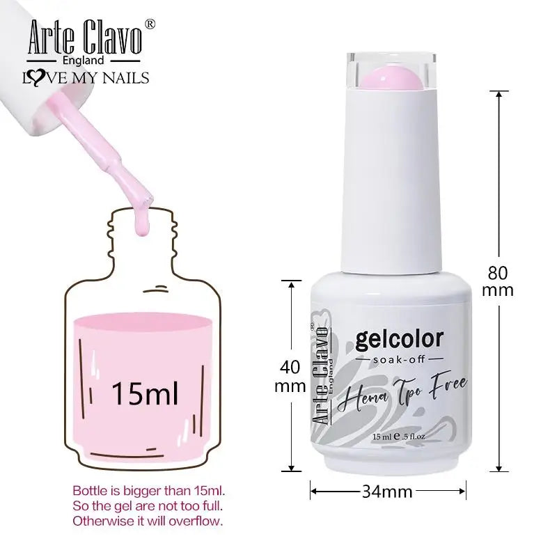 Arte Clavo Orange Gel Nail Polish