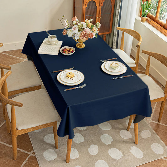 Solid Color Waterproof Polyester Tablecloth