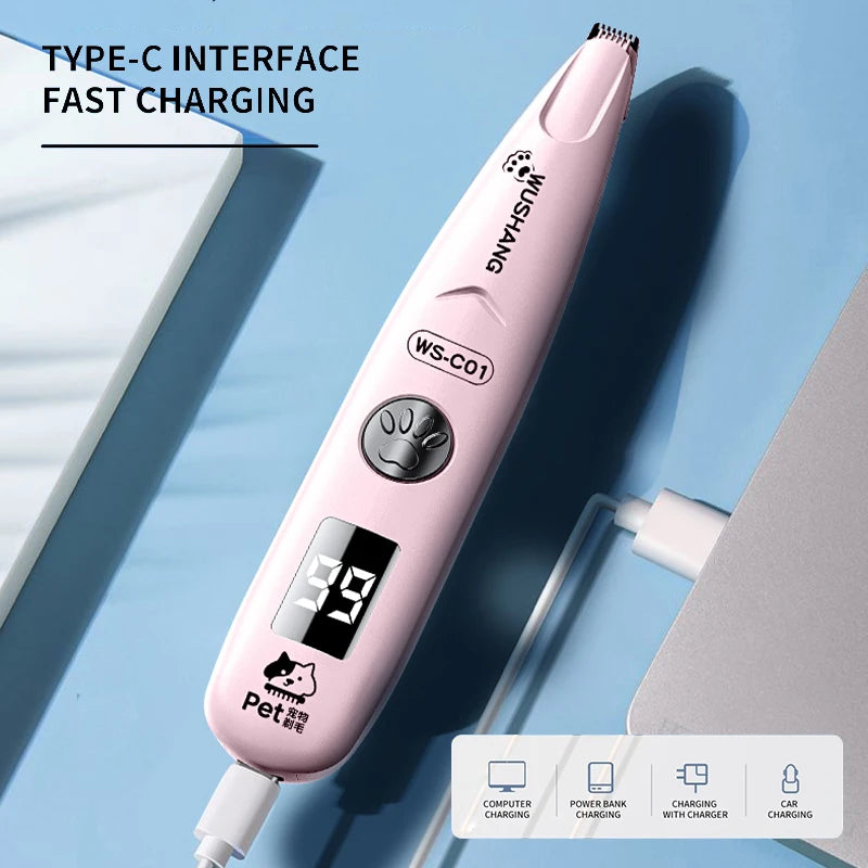 Rechargeable Waterproof Paw, Face & Ear Hair Trimmer