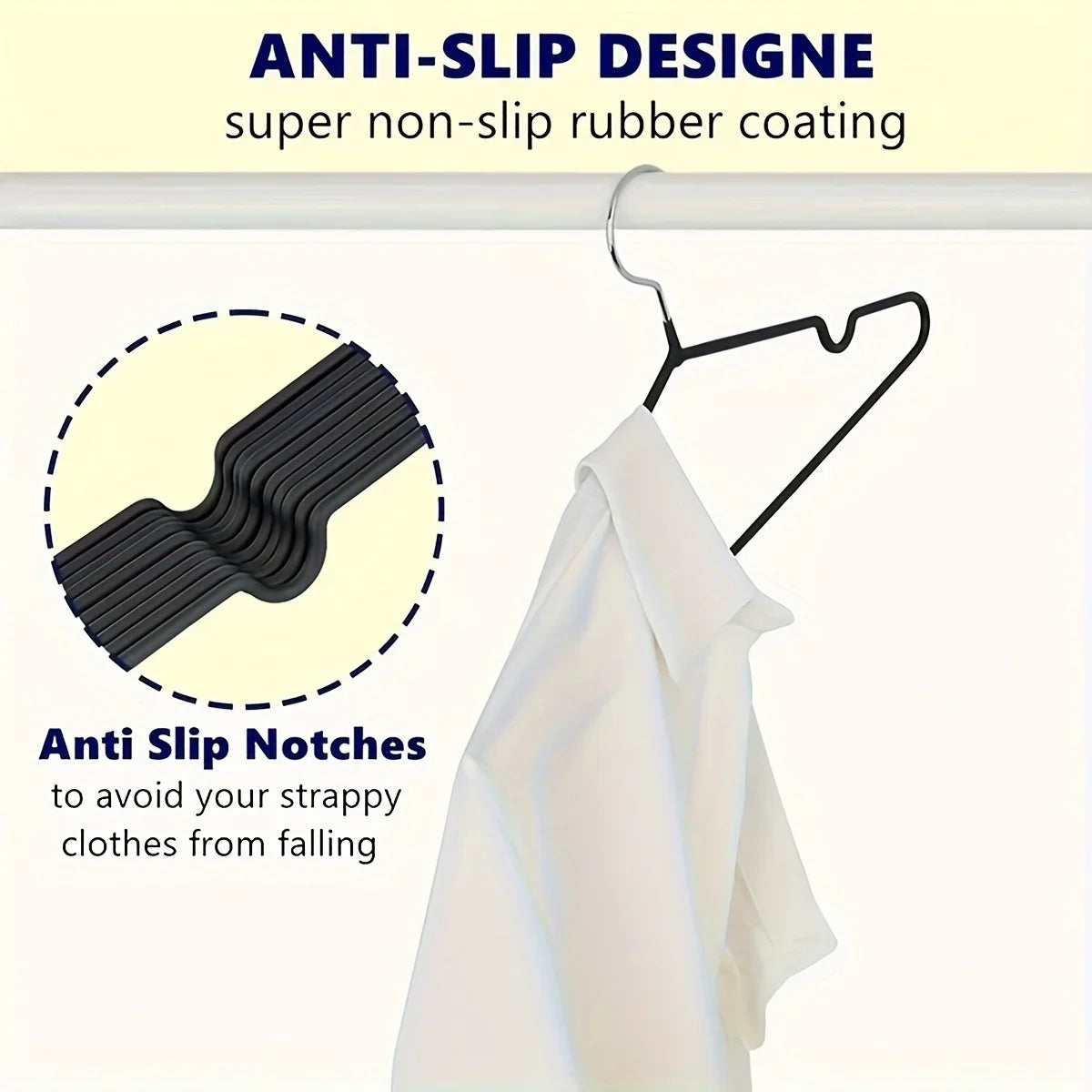Non-Slip Metal Clothes Hangers for Suits, Jackets & Shirts