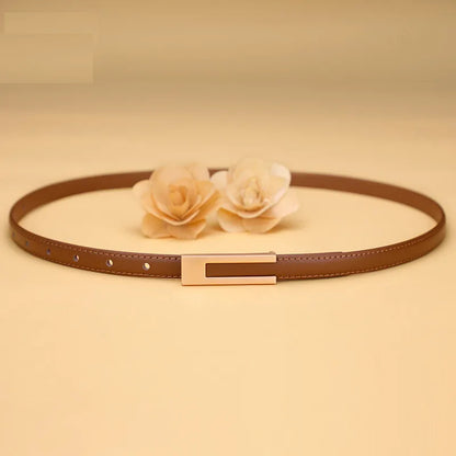 Women’s Thin PU Leather Waist Belt