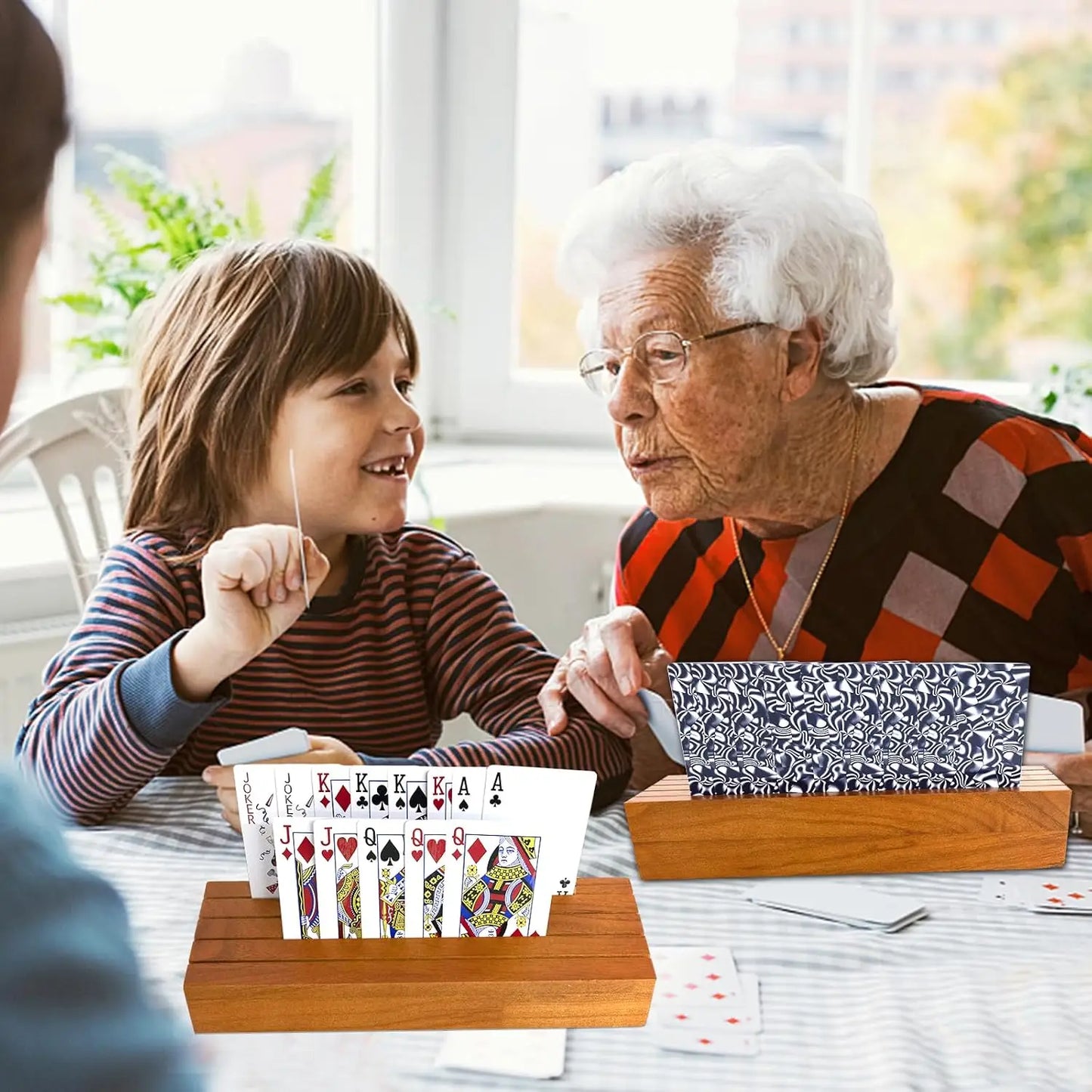 Wooden Playing Card Holder for Card Games