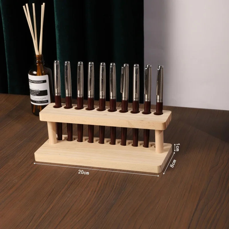 Walnut Wood Desk Organizer Stand