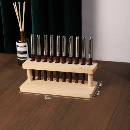 Walnut Wood Desk Organizer Stand