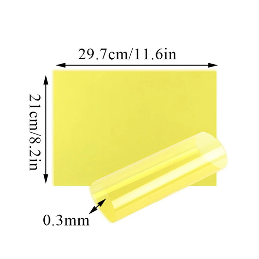 A4 Colored Transparent PVC Sheet