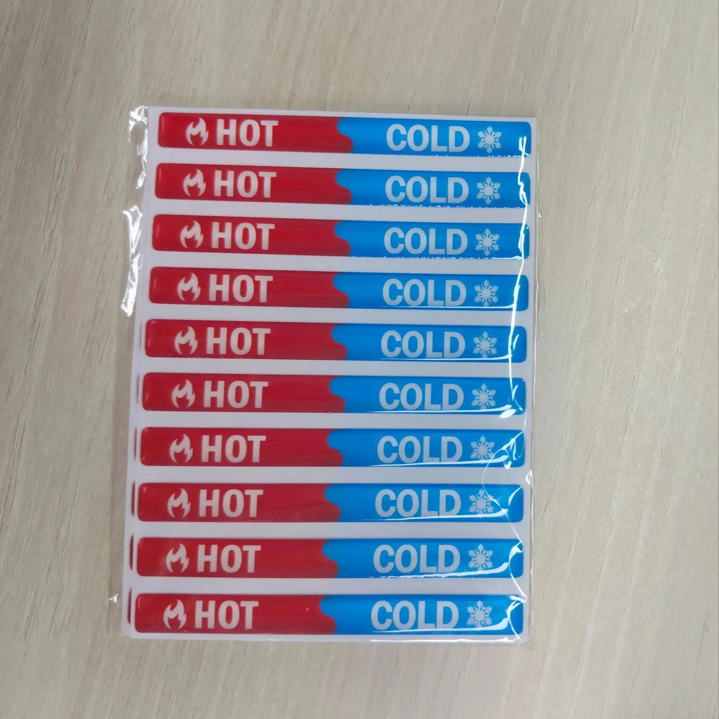3D Hot & Cold Water Faucet Indicator Stickers
