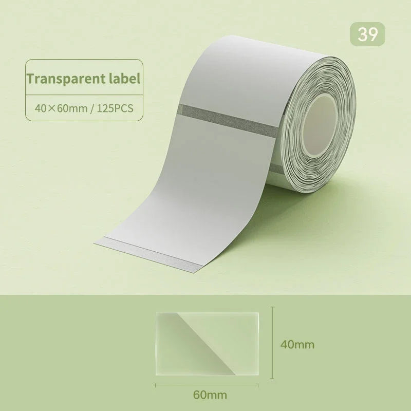 Self-Adhesive Thermal Sticker Labels 20–50mm for NIIMBOT Printers