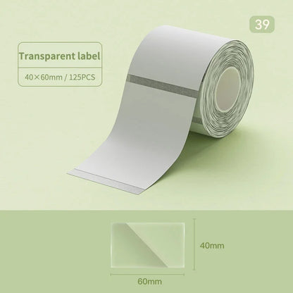 Self-Adhesive Thermal Sticker Labels 20–50mm for NIIMBOT Printers