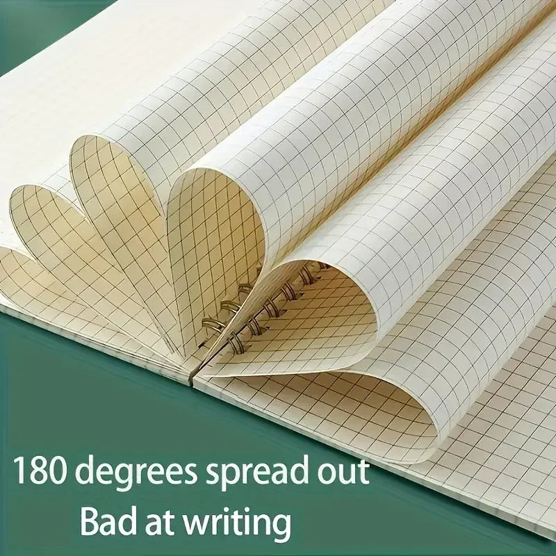 A5 Grid Spiral Notebook for Writing & Sketching