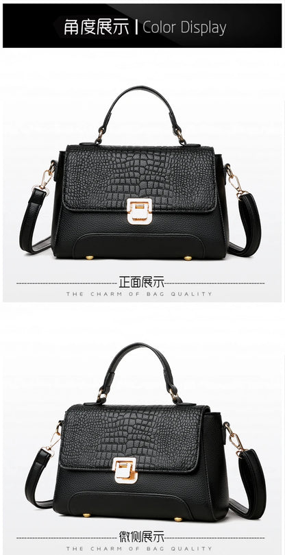 Large Capacity Leather Crossbody Handbag for Women