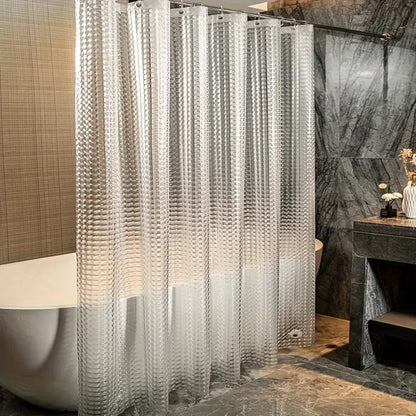 Clear Waterproof PEVA Shower Curtain Liner with Weighted Magnets