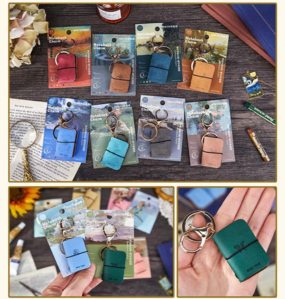 Mr. Paper PU Leather Mini Journal Keychain Set