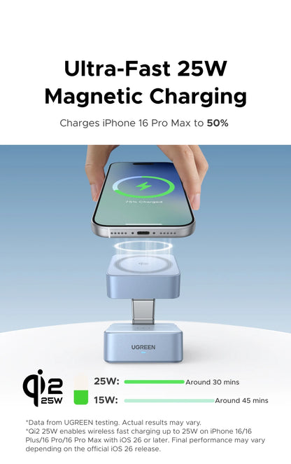Qi2 2-in-1 Magnetic Wireless Charger Stand