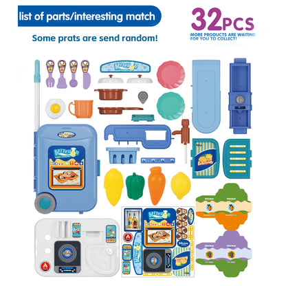 Mini 3-in-1 Kitchen Set Toy Suitcase