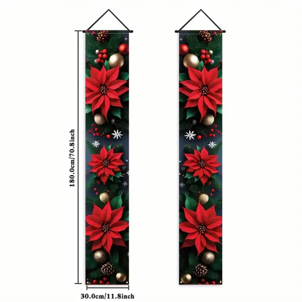 Santa & Snowman Christmas Door Banner