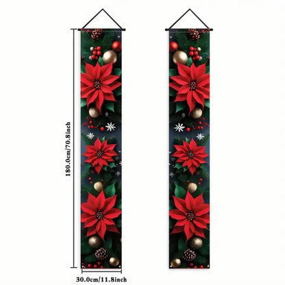 Santa & Snowman Christmas Door Banner