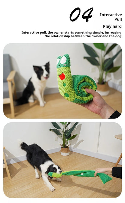 Interactive Snail Dog Puzzle Feeder Toy