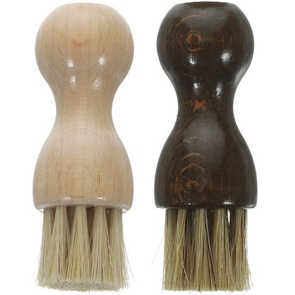 Pig Hair Shoe Cleaning & Polish Brush Set