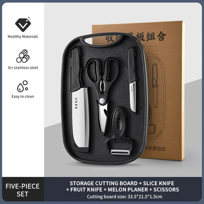 2-in-1 Cutting Board Knife Set