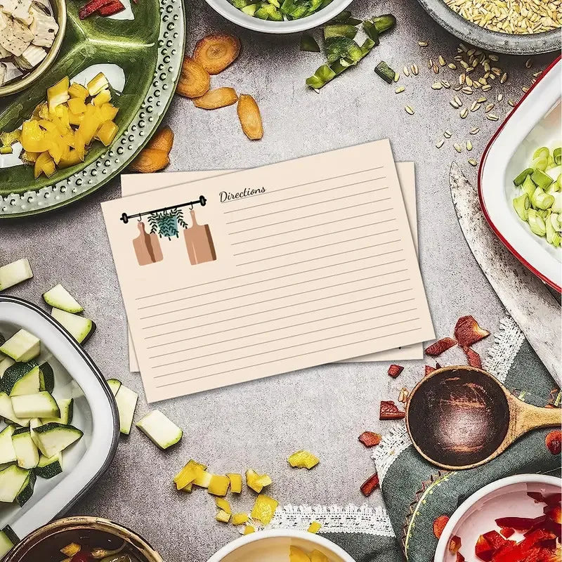 Kitchen Recipe Cards Set