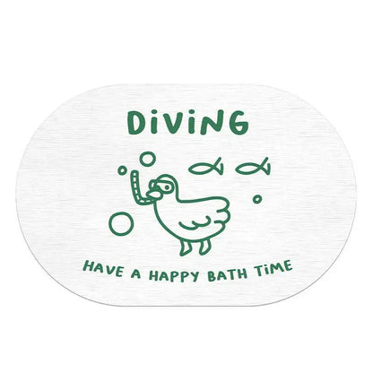 Cute Duck Diatomite Non-Slip Floor Mat