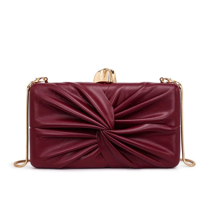 Ruched Evening Clutch Bag