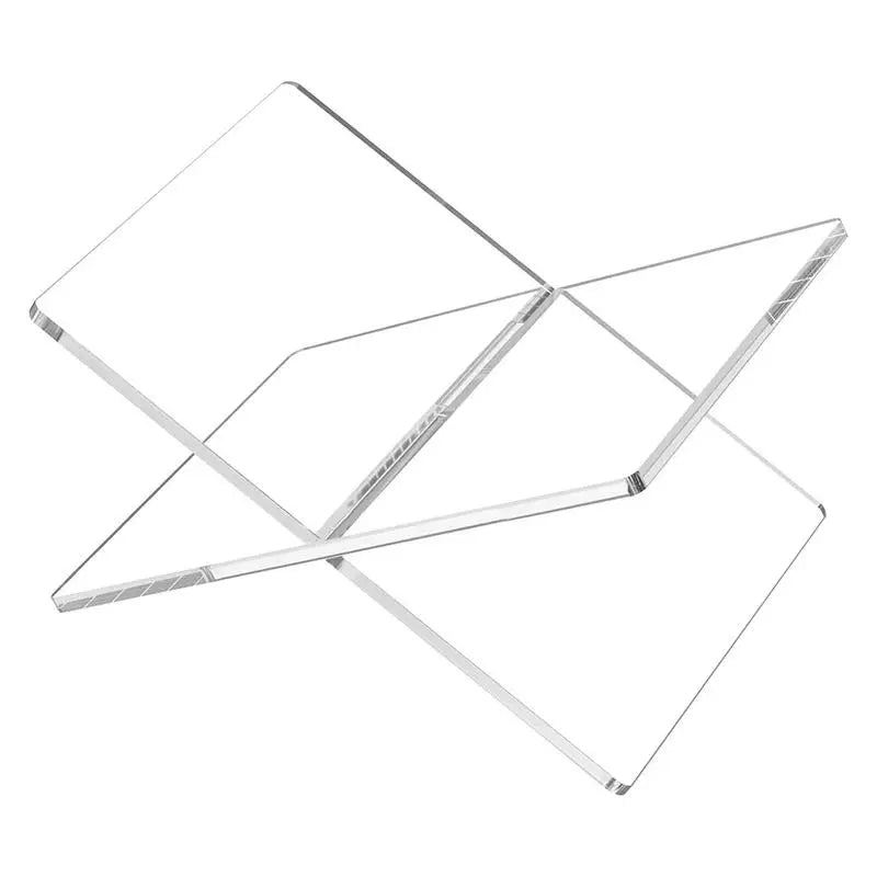 Clear Acrylic X-Shaped Book Display Stand