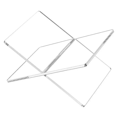 Clear Acrylic X-Shaped Book Display Stand