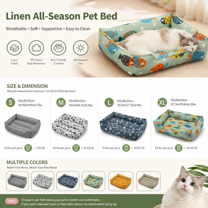 Linen Cooling Pet Sofa Bed