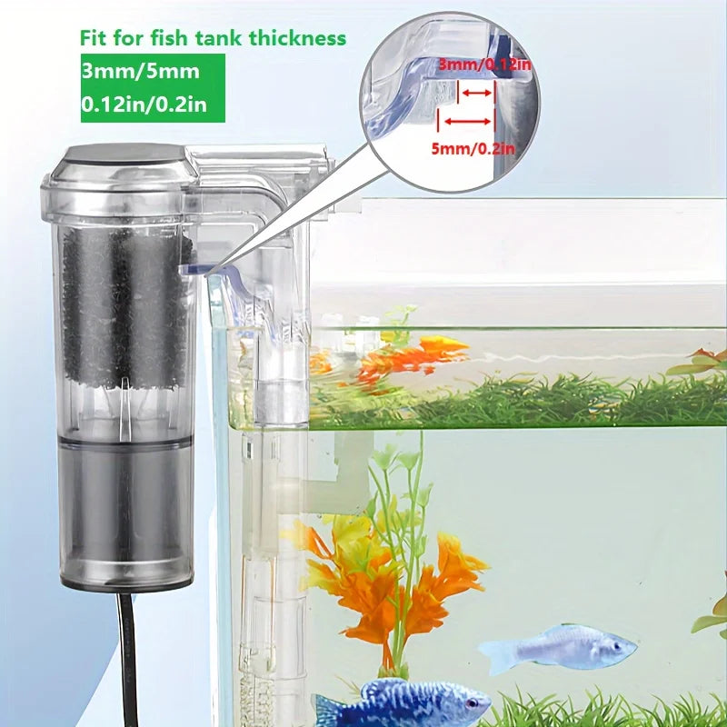USB Hang-On-Back Aquarium Waterfall Filter