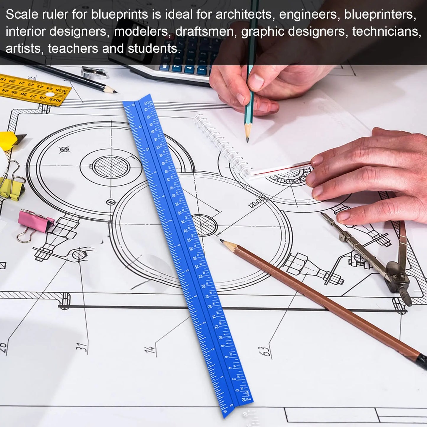 Aluminium Architect Scale Ruler