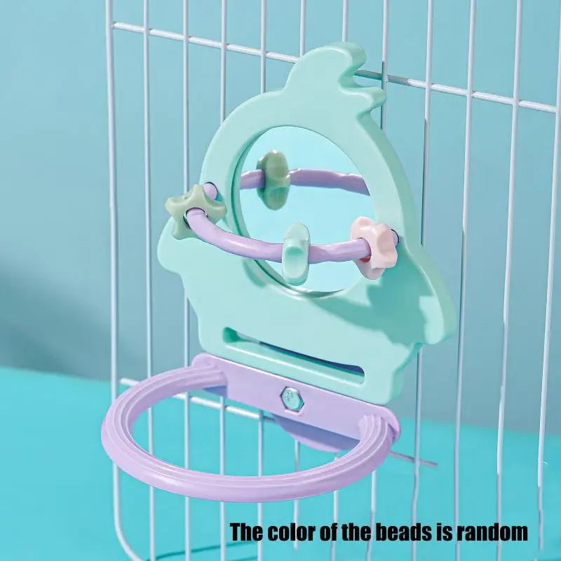 Interactive Bird Mirror & Chewing Toy