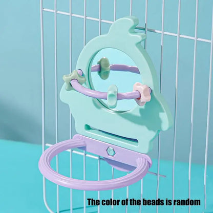Interactive Bird Mirror & Chewing Toy