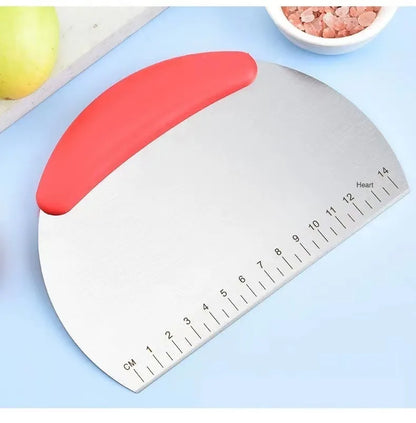 Stainless Steel Dough Scraper with Measurement Scale