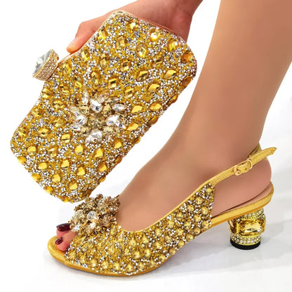Women Italian Leather Shoe and Bag Set