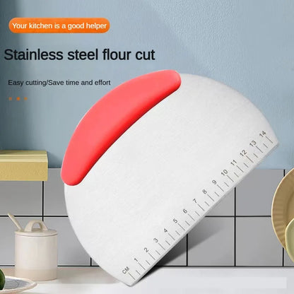 Stainless Steel Dough Scraper with Measurement Scale