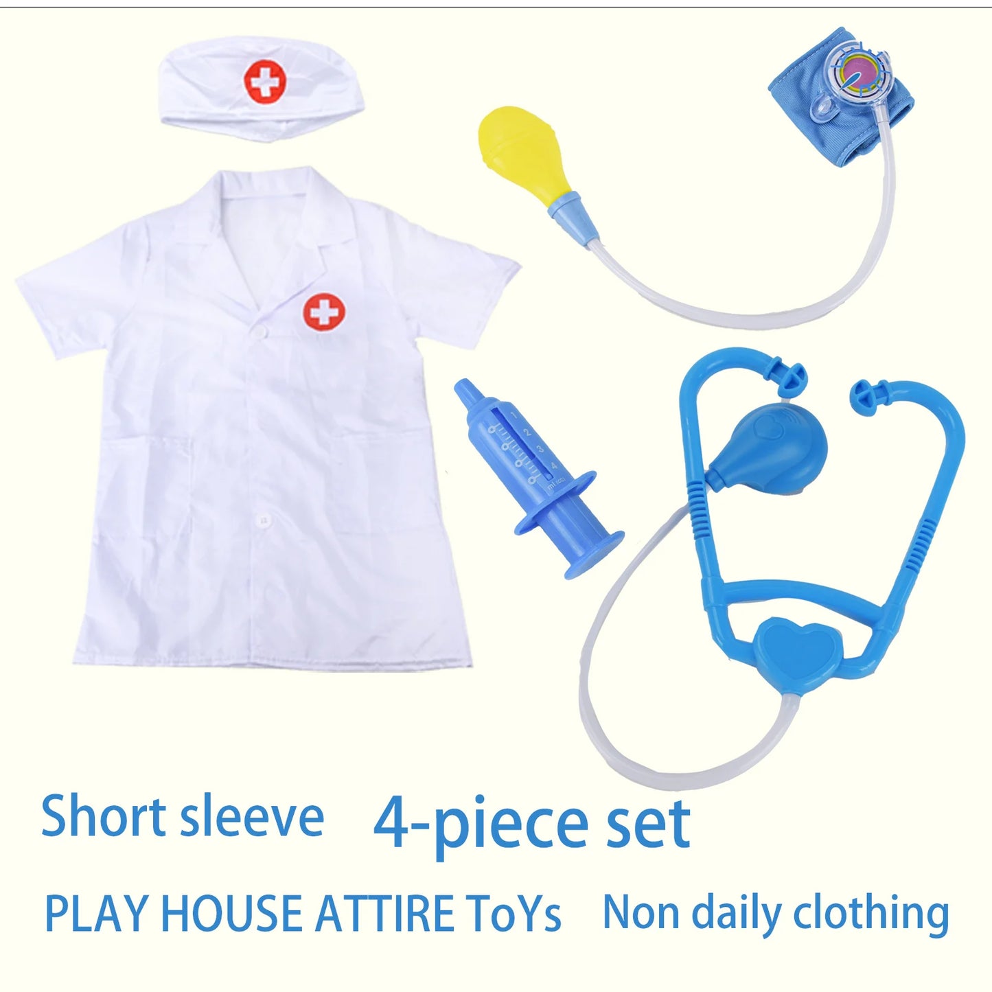 Children'S Family Doctor Suit Short/ Long Sleeved