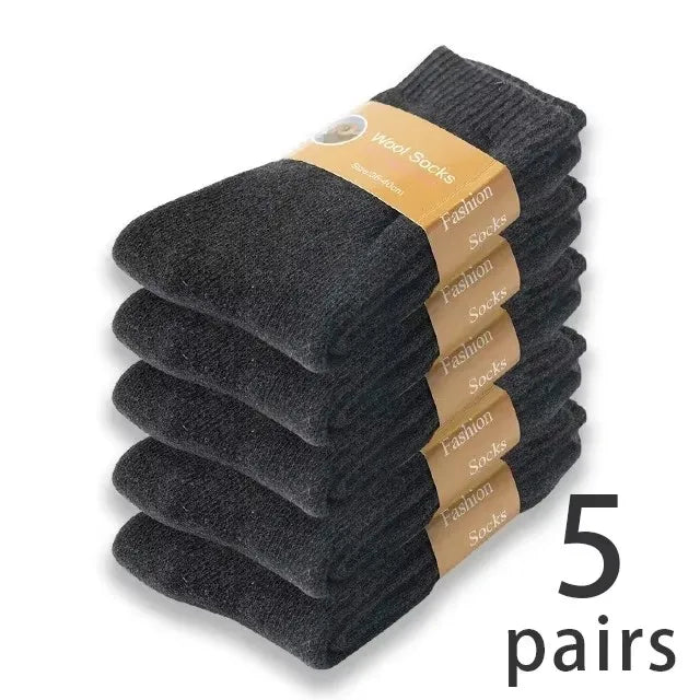 Men’s Thick Winter Wool Socks 5 Pairs