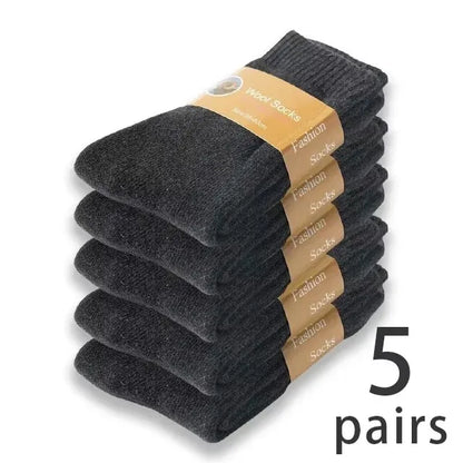 Men’s Thick Winter Wool Socks 5 Pairs