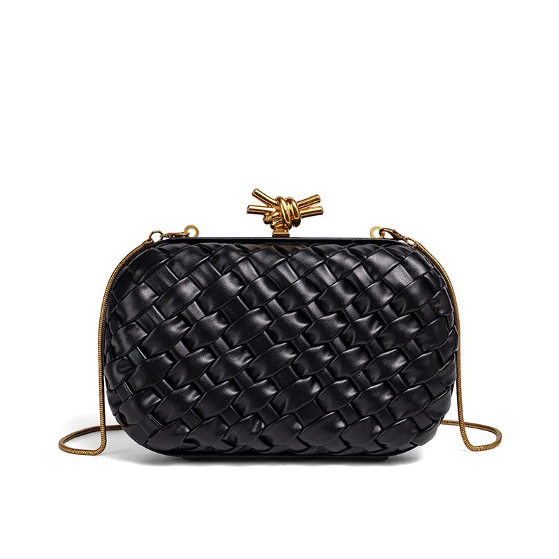 Handwoven Woven Evening Clutch Bag