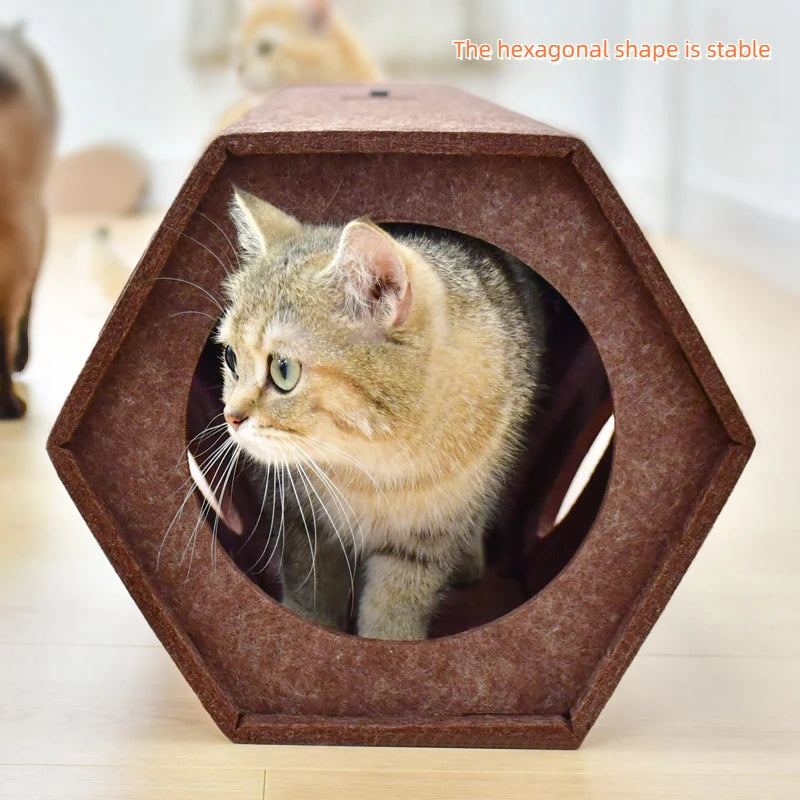Foldable Cat Tunnel Toy for Indoor Cats