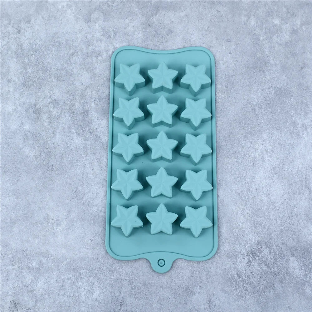 Silicone Five-Pointed Star Chocolate & Ice Cube Mold
