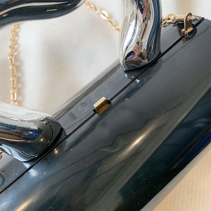 Golden Cylinder Evening Clutch