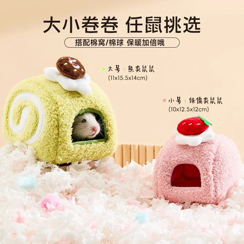 Warm Plush Hamster House